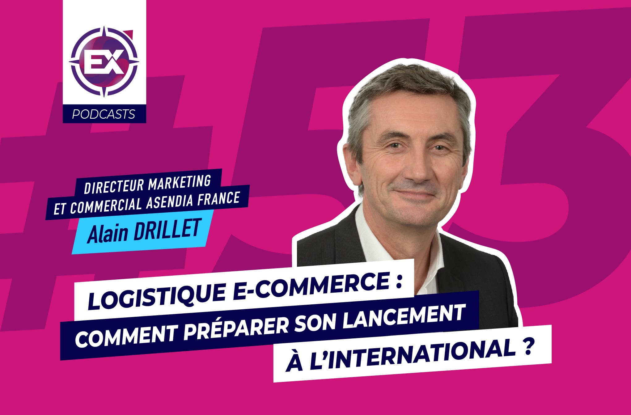 header podcast alain drillet pour preparer son lancement ecommerce a l'international