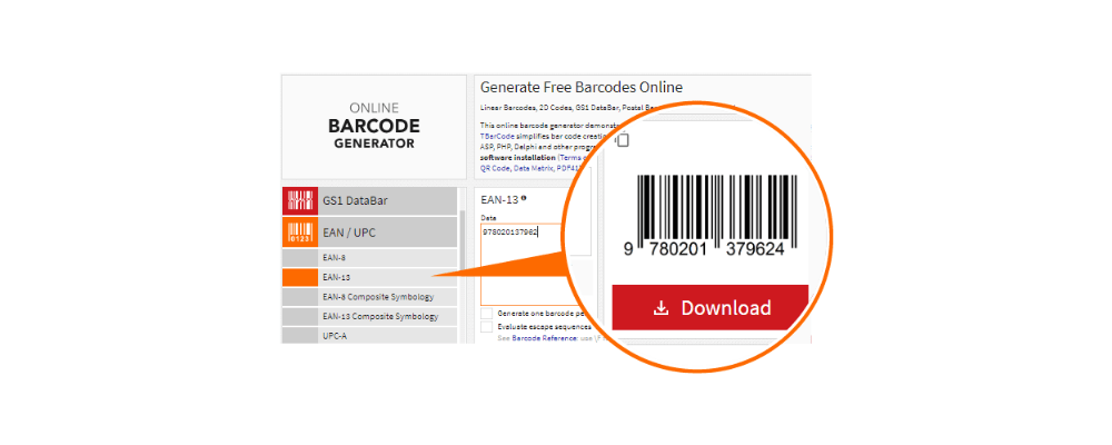 générer des codes-barres avec Barcode TEC-IT