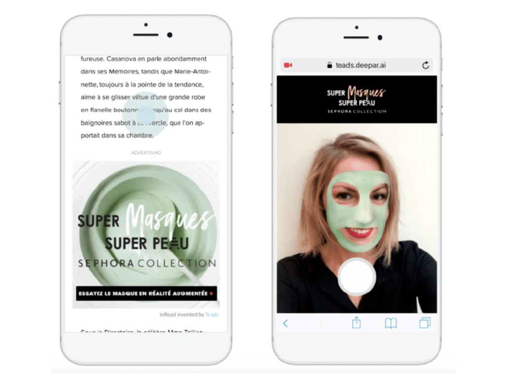 click and mortar sephora shopping interactif
