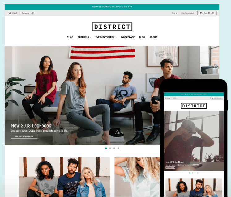 district - thèmes shopify