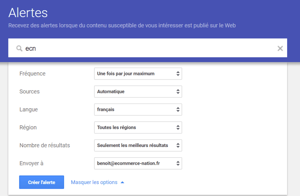 google alerts ecommerce