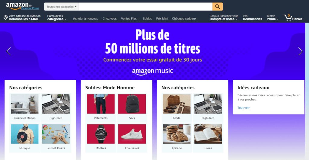 marketplace amazon page accueil