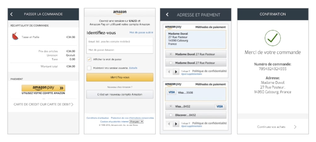 Les commandes sur Amazon Pay