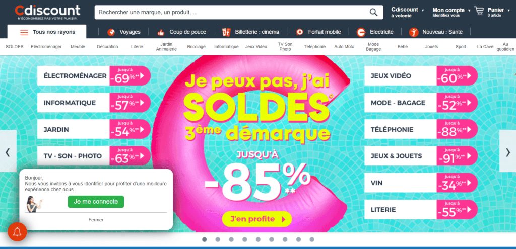 marketplace cdiscount page accueil