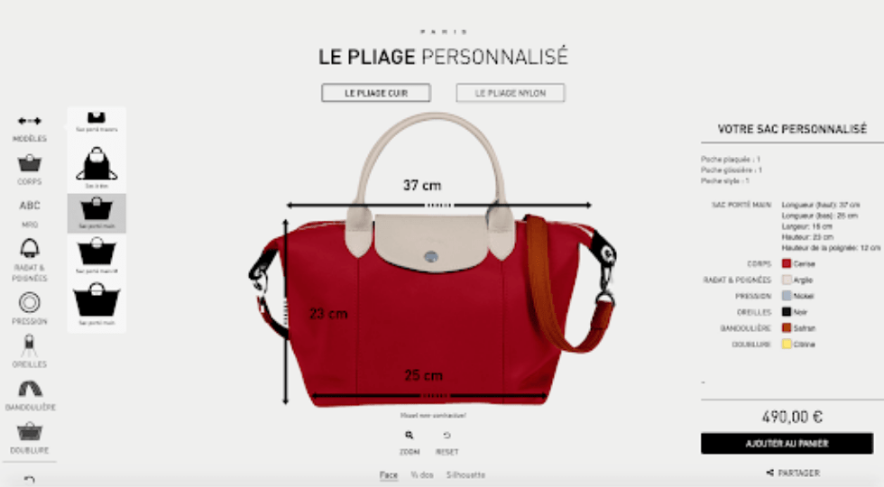 industrie luxe ecommerce exemple longchamp