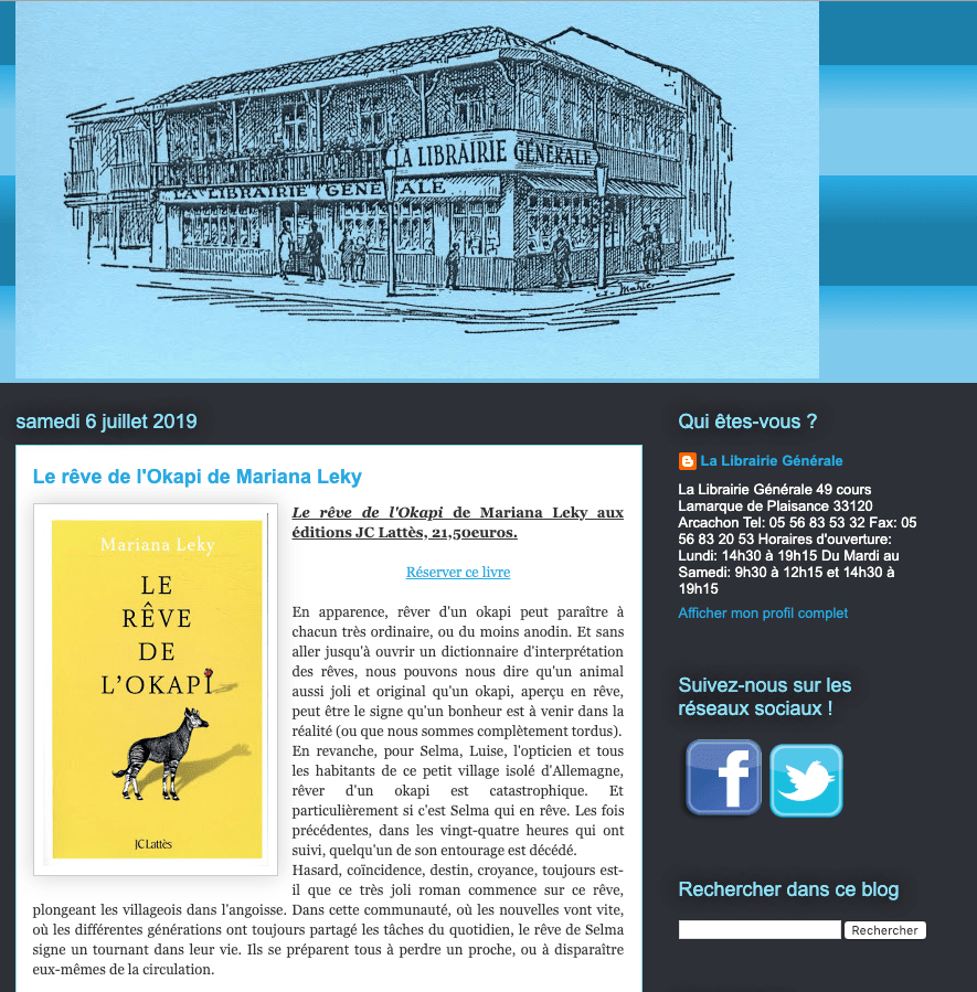 creativite site librairie generale arcachon