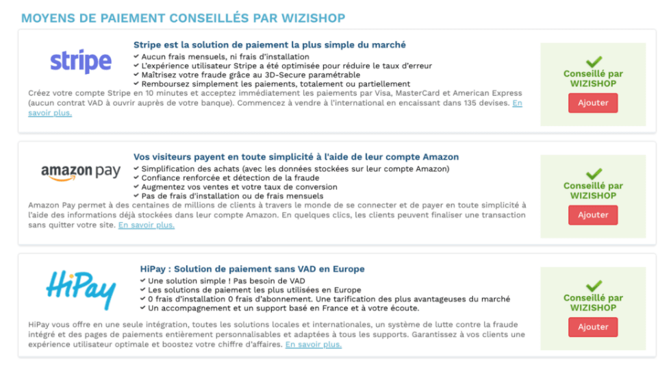Comment créer son site de dropshipping Dropizi - moyens de paiement conseillés