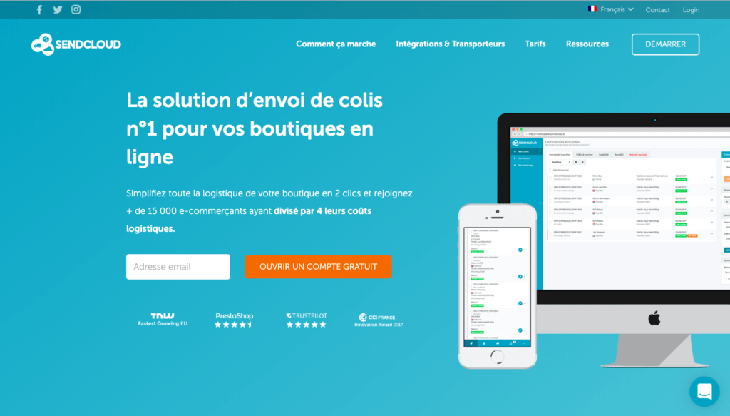 dreaminzzz reve connecte image livraison sendcloud