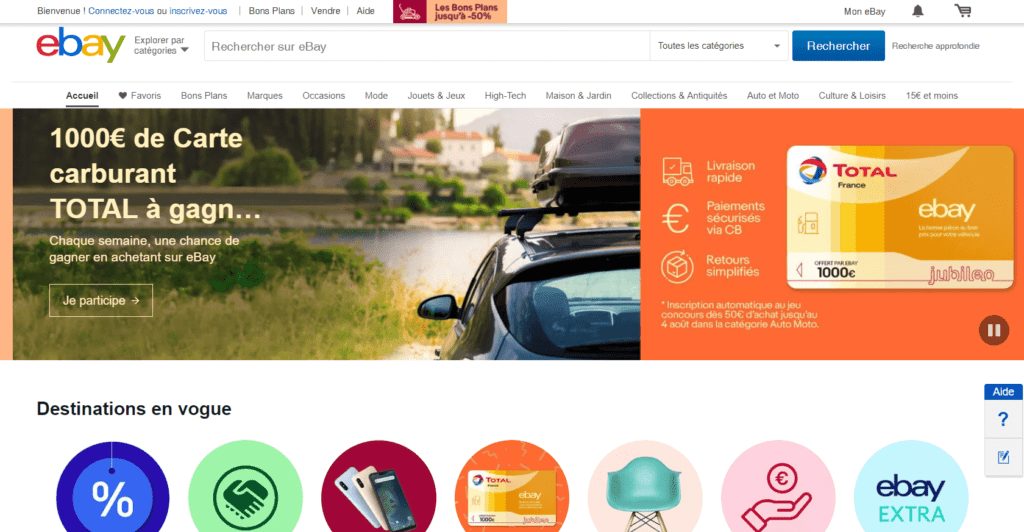 marketplace ebay page accueil