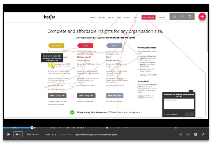 hotjar-enregistrement-visiteurs