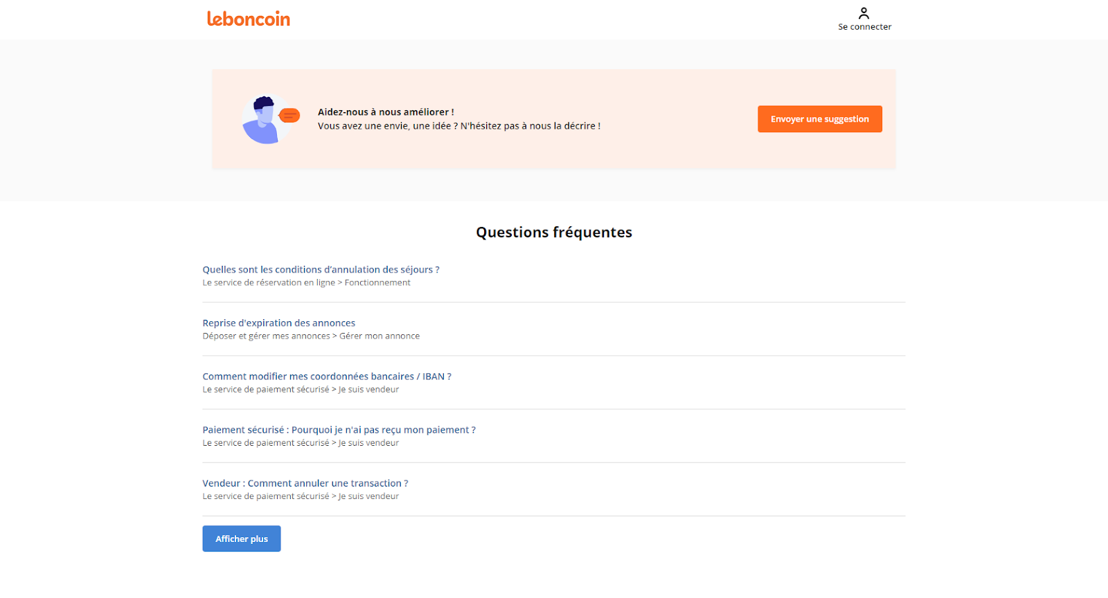 FAQ LeBonCoin