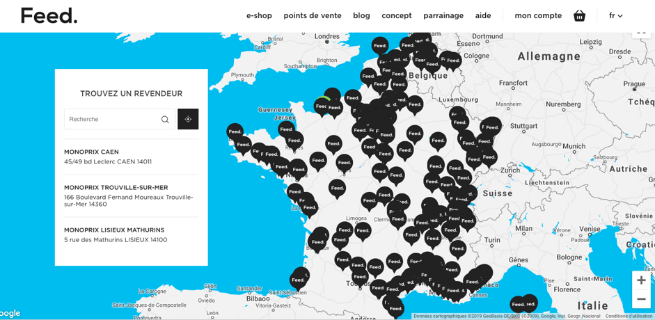 carte points de vente feed