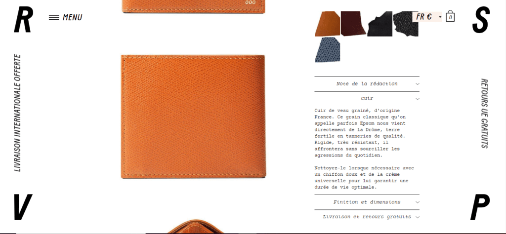 conseils redaction description fiches produit image exemple RSVP Paris