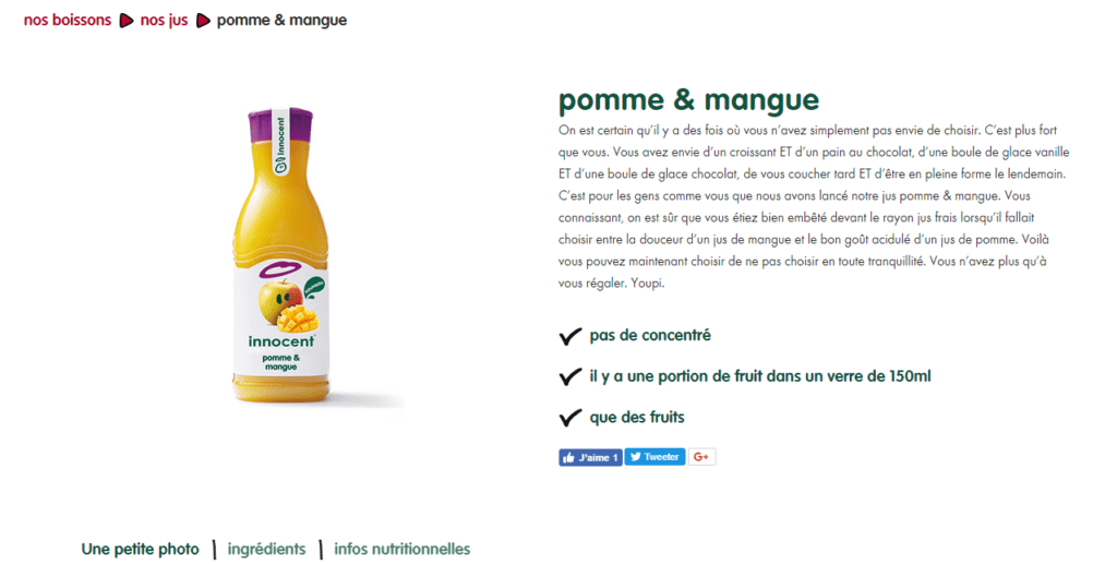 conseils redaction description fiches produit image exemple fiche produit innocent