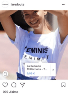 reseaux sociaux ecommerce exemple la redoute