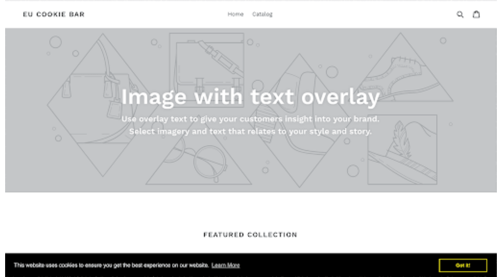 eu cookie bar application shopify