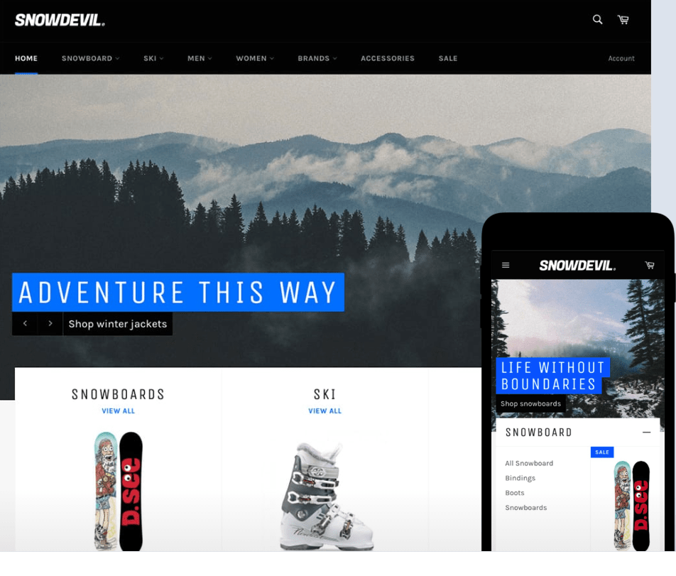thème gratuit shopify venture