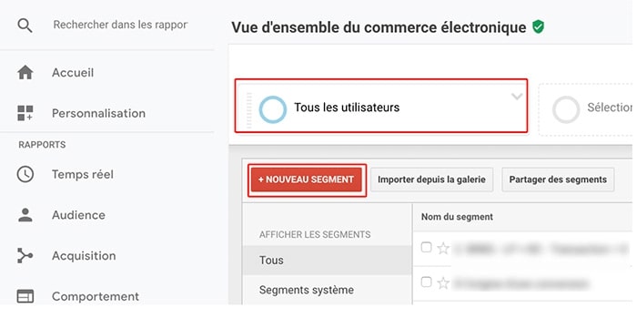 VUe d'ensemble E-Commerce