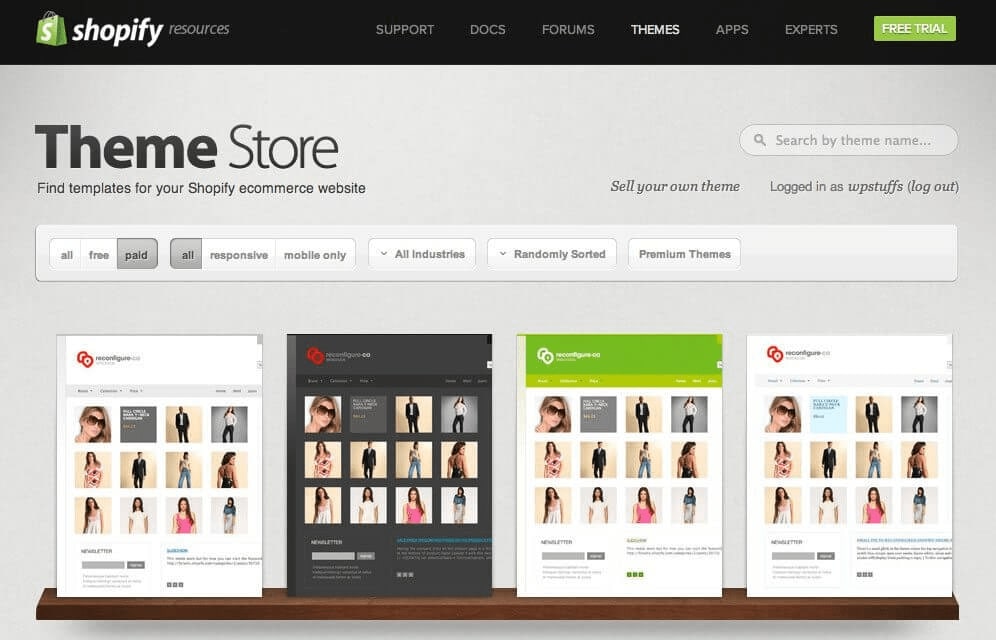 Theme store Shopify