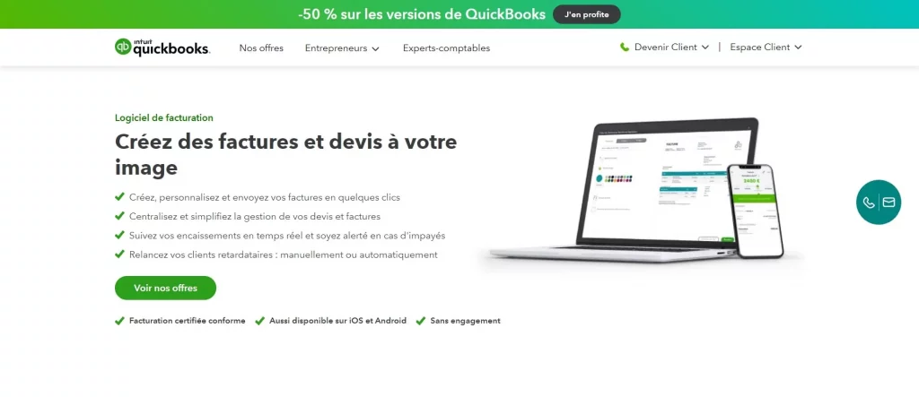 Comment construire une landing page qui convertit davantage ? Landing Page Quickbooks