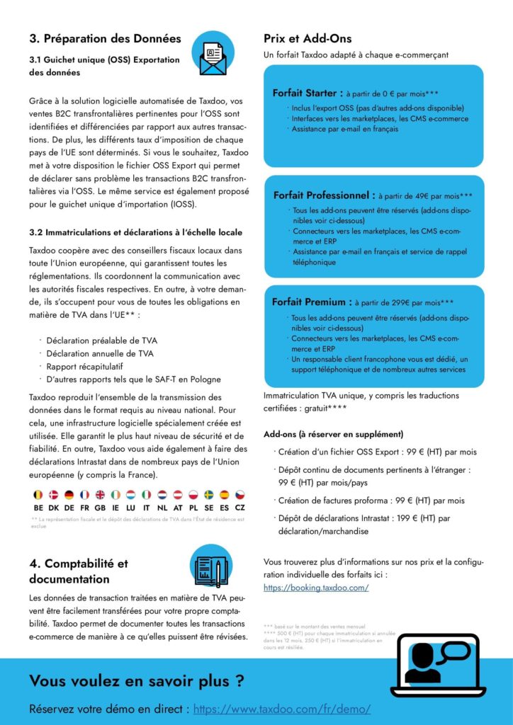 Taxdoo Recapitulatif de nos services 2
