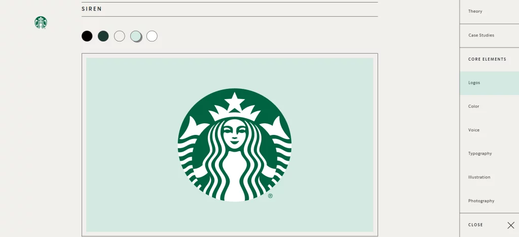 Charte graphique : le logo de Starbucks