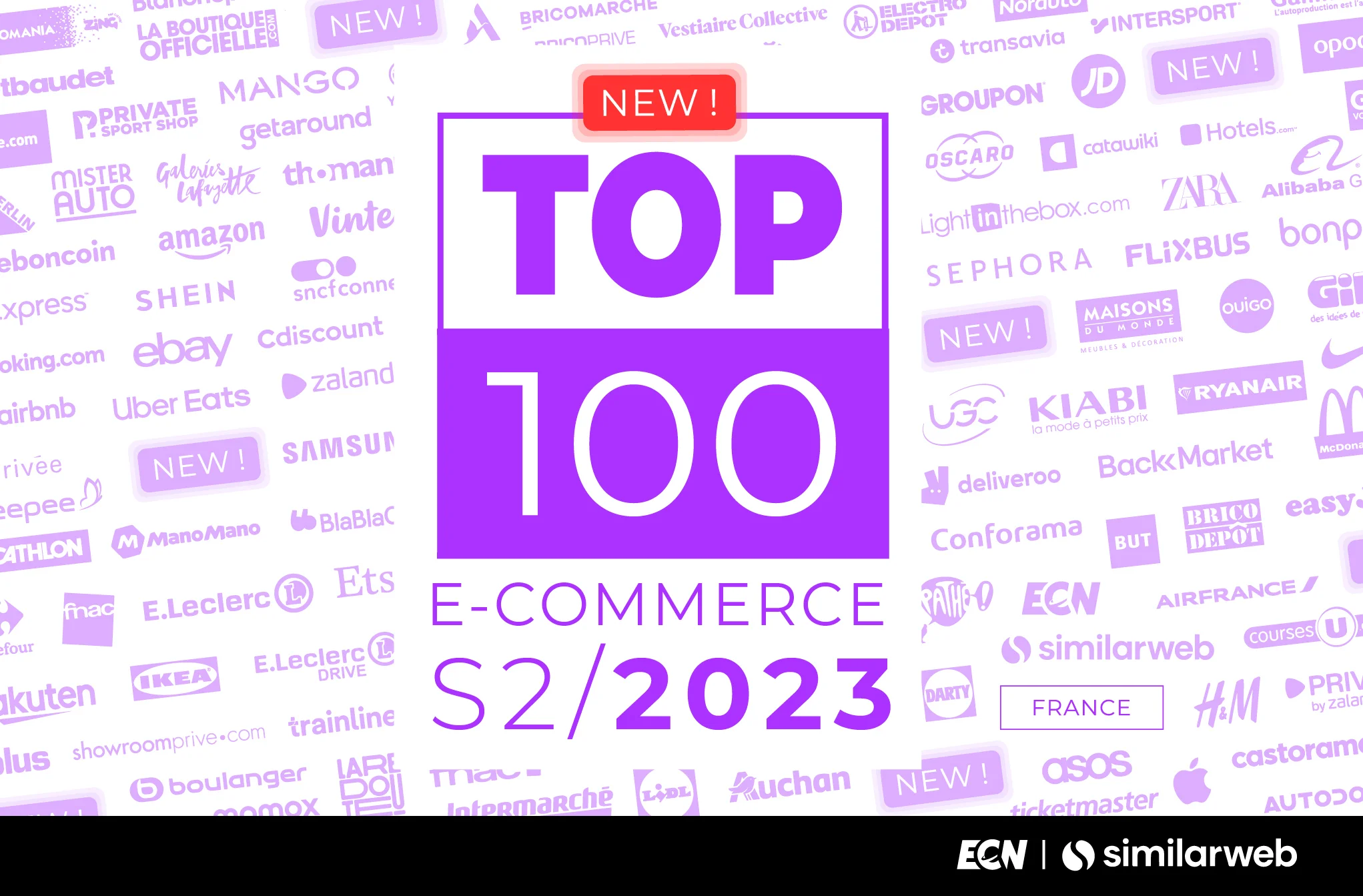 Top 100 E-Commerce en France : 2ème semestre 2023
