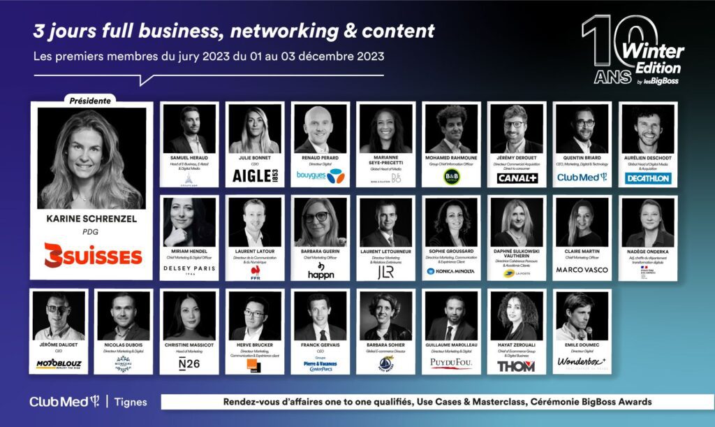 lesBigBoss Winter 2023 : une édition record pour les 10 ans de l’événement à Tignes jury lesbigboss winter
