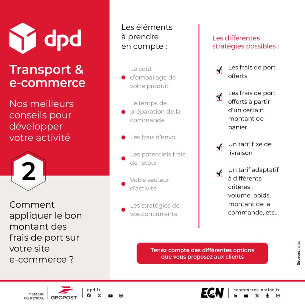 dpd frais de transport