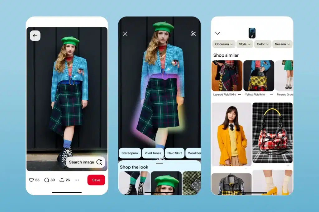 Pinterest lance de nouvelles fonctionnalités de recherche visuelle basées sur l’IA Recherche visuelle fonctionnalité Pinterest