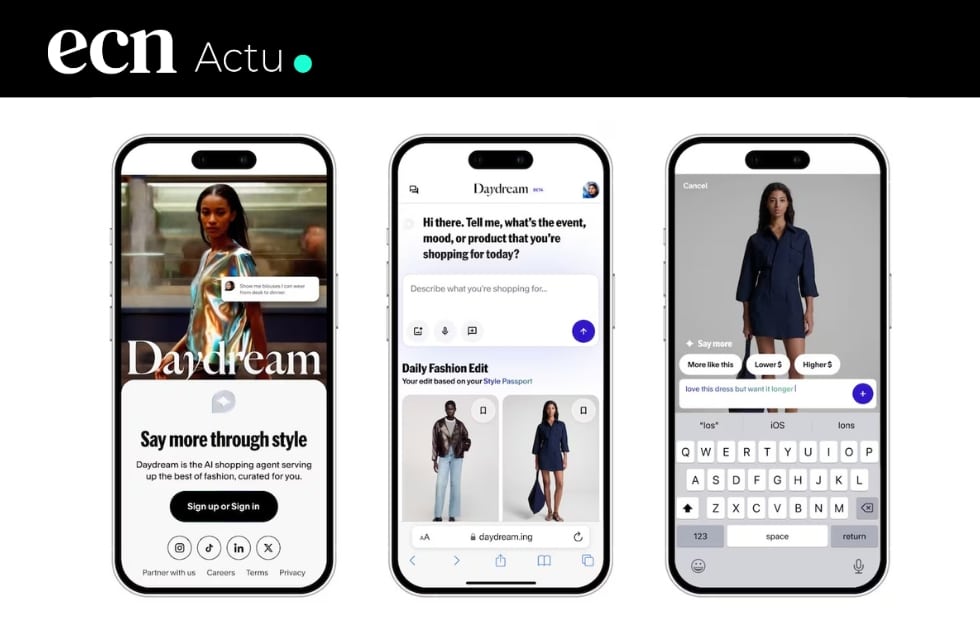 Daydream : le tout premier agent shopping IA dédié à la mode Daydream : le tout premier agent shopping IA dédié à la mode