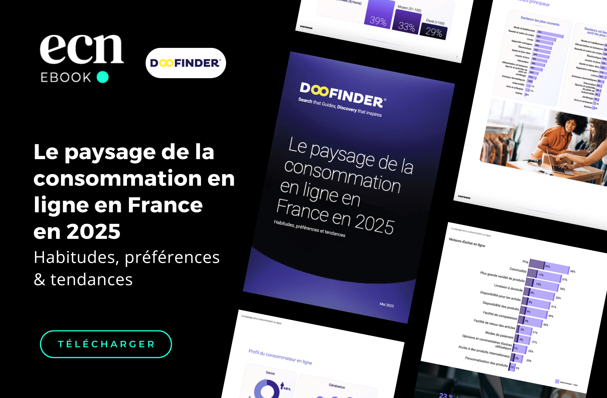Le paysage de la consommation en ligne en France en 2025 header ebook doofinder