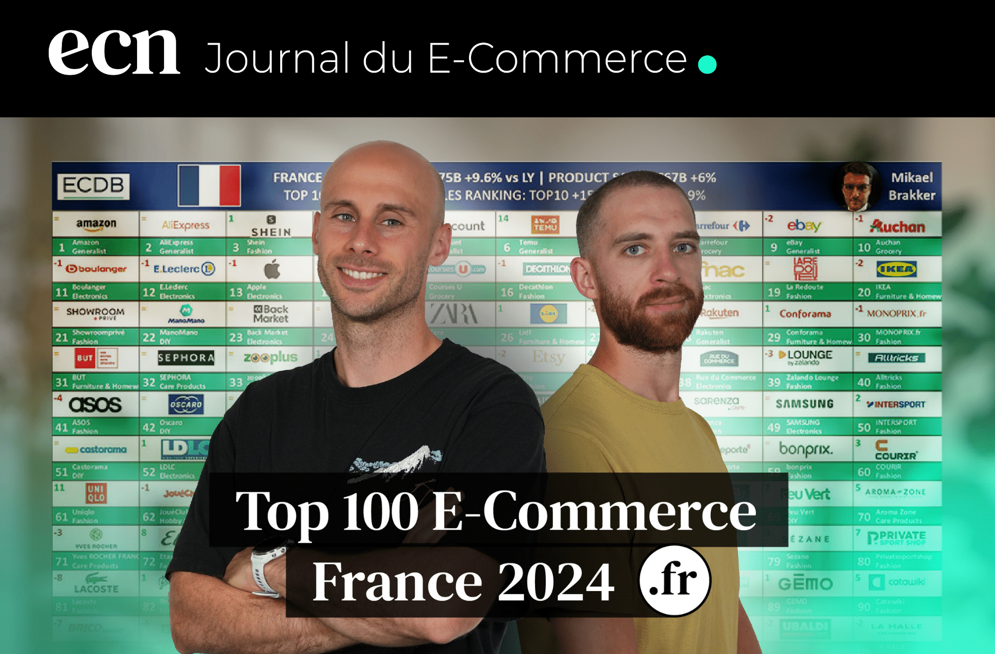 Top 100 E-Commerce France 2024 : Qui domine le marché ? - Journal Du E-Commerce journal du e-commerce top 100 e-commerce visuel