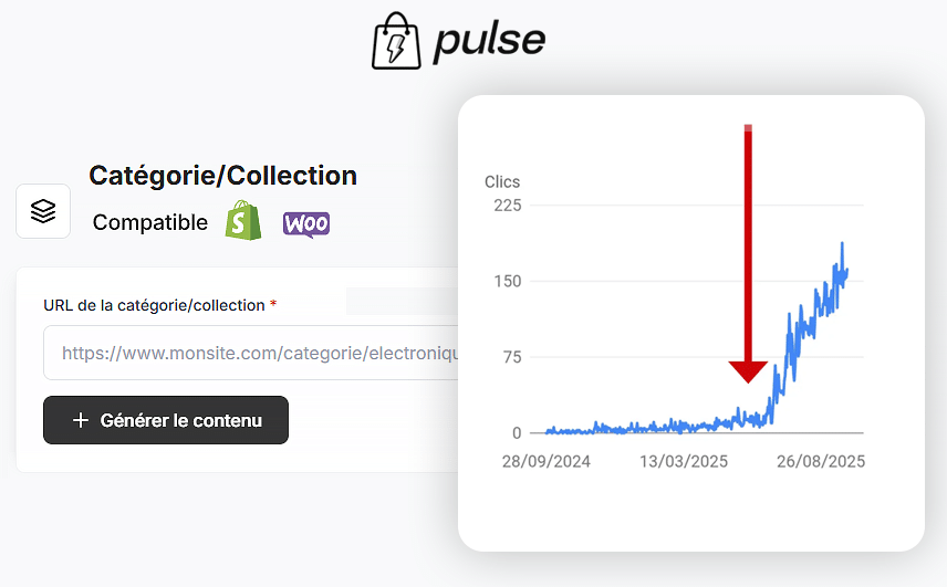PULSE : L'IA qui transforme la création de vos fiches produits en avantage concurrentiel PULSE pages categories