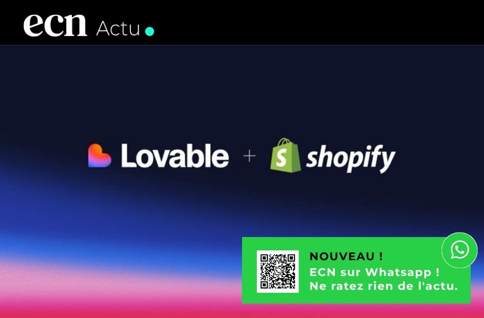 Shopify s’allie à Lovable pour créer une boutique en ligne en quelques minutes grâce à l’IA Shopify s’allie à Lovable pour créer une boutique en ligne en quelques minutes grâce à l’IA