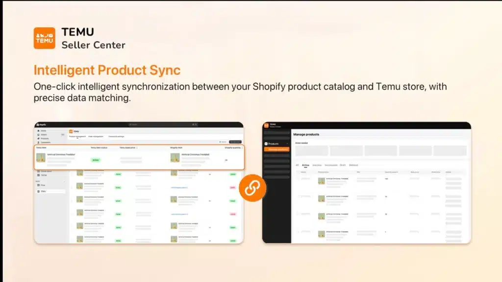 integration produits shopify sur temu