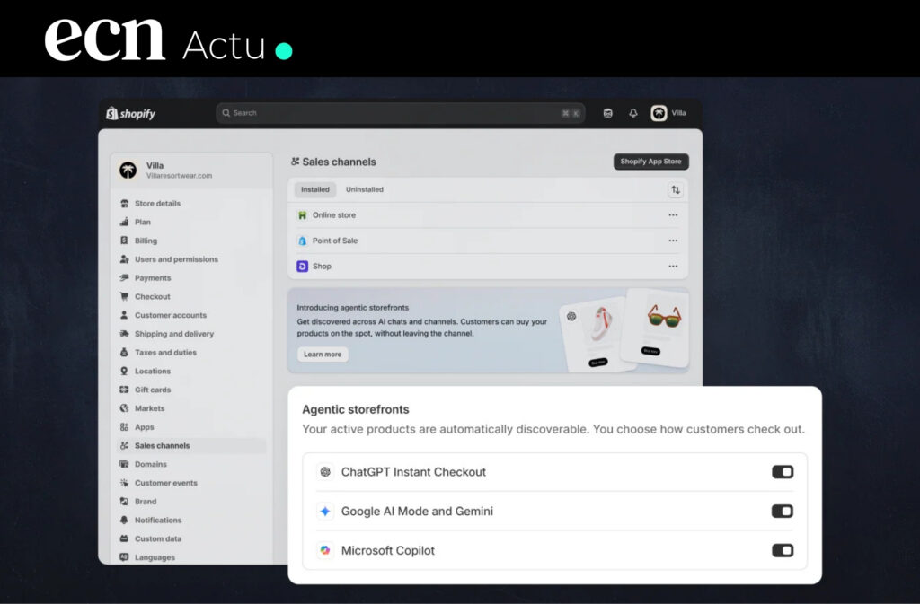 Google, Microsoft, OpenAI Shopify s'impose au cœur de la bataille du Commerce Agentique