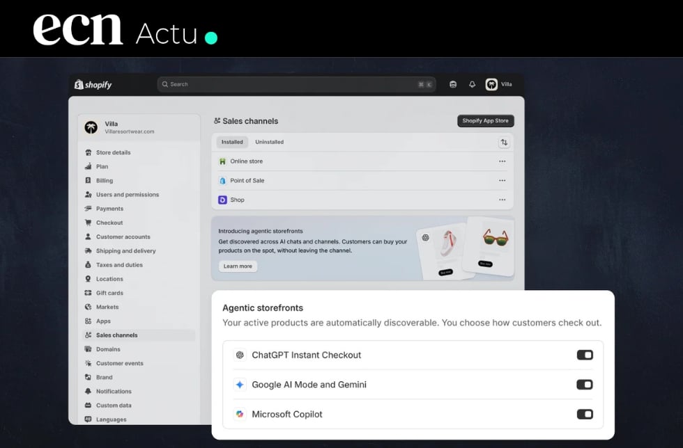 Google, Microsoft, OpenAI Shopify s'impose au cœur de la bataille du Commerce Agentique