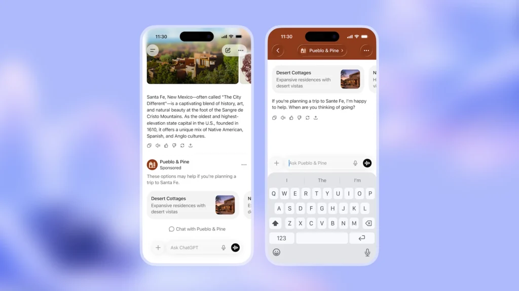 exemple publicit&eacute; dans chatgpt