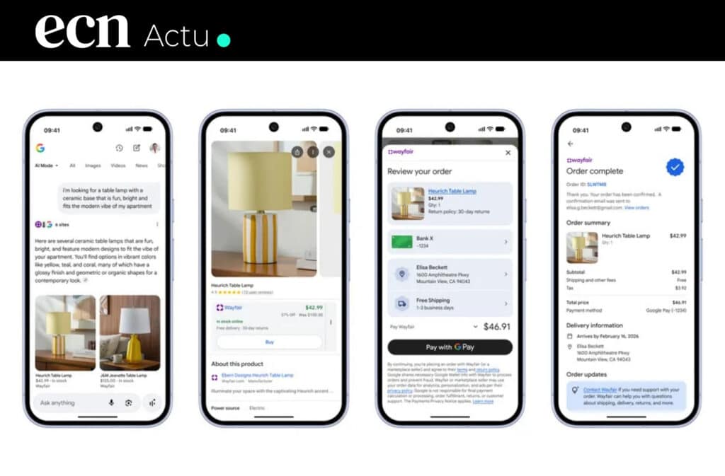Google teste l'UCP : en 2026, le moteur de recherche veut devenir moteur d'achat