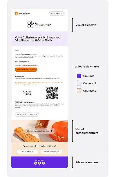 exemple personnalisation des notifications de suivi colissimo