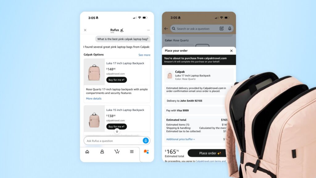 exemple Amazon Rufus - Shop Direct & Buy For Me