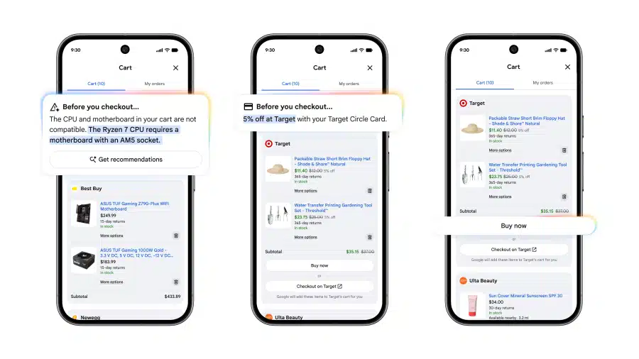 exemple Google Universal Cart