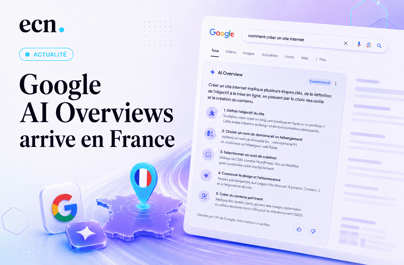 Google AI Overviews arrive en France