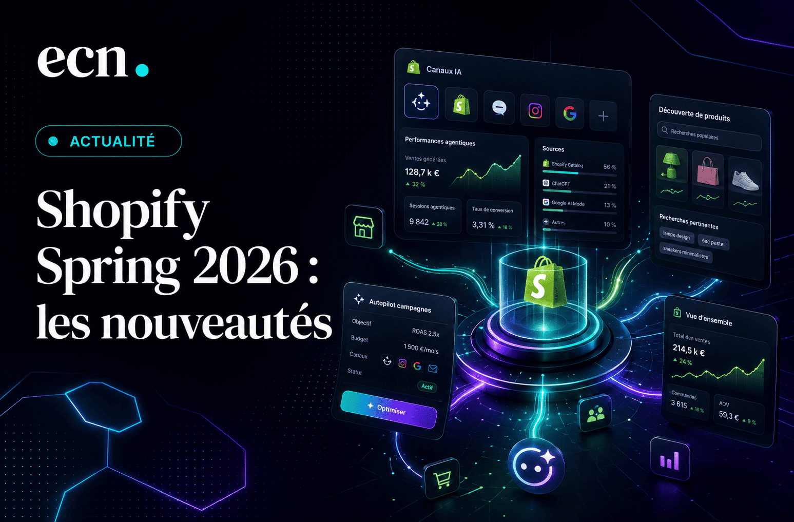 Shopify Spring 2026 : Catalog, UCP et Sidekick installent l’IA au cœur du commerce