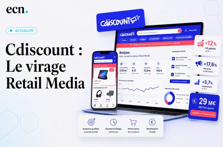 Cdiscount S1 2026 : la rentabilité passe par le retail media, la data et la marketplace