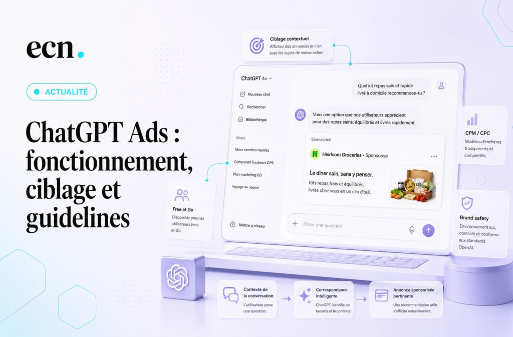 ChatGPT Ads : fonctionnement, ciblage et guidelines officielles ChatGPT Ads fonctionnement, ciblage et guidelines officielles
