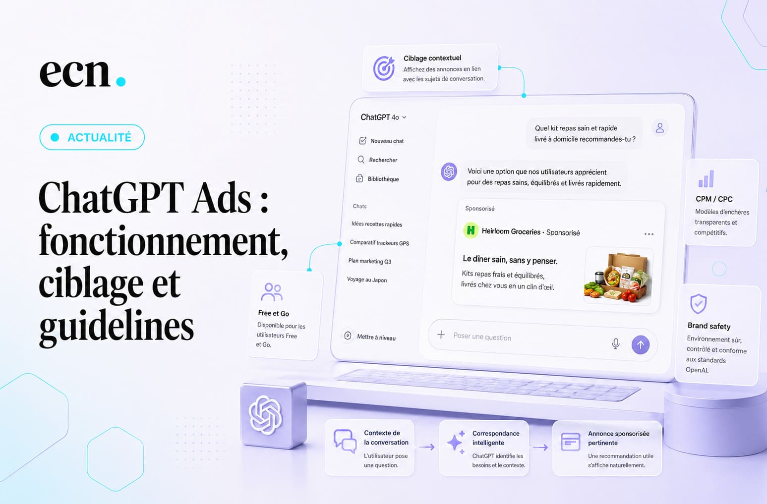 ChatGPT Ads fonctionnement, ciblage et guidelines officielles