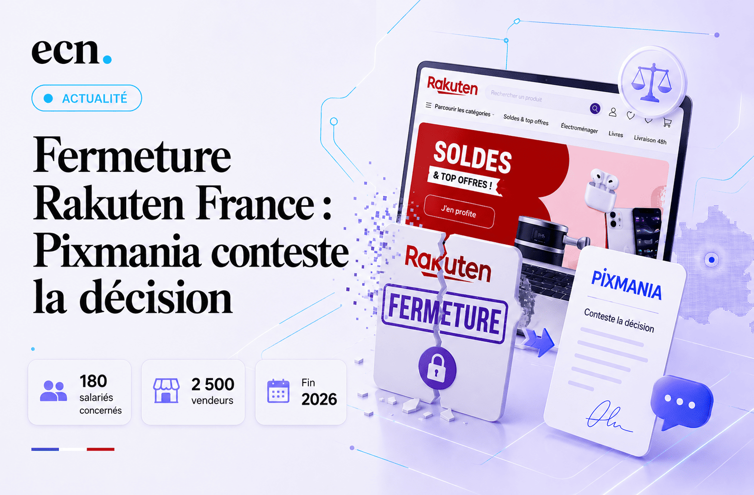 Fermeture de Rakuten France Pixmania dénonce un processus biaisé et conteste la fin de la marketplace