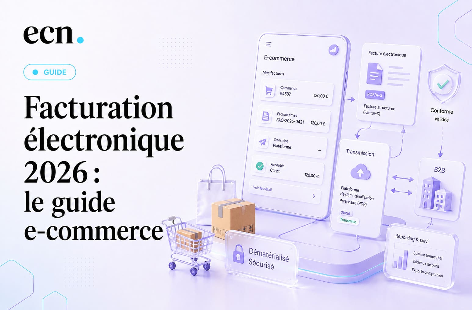 Facturation électronique e-commerce : guide pratique e-invoicing, e-reporting et plateformes agréées